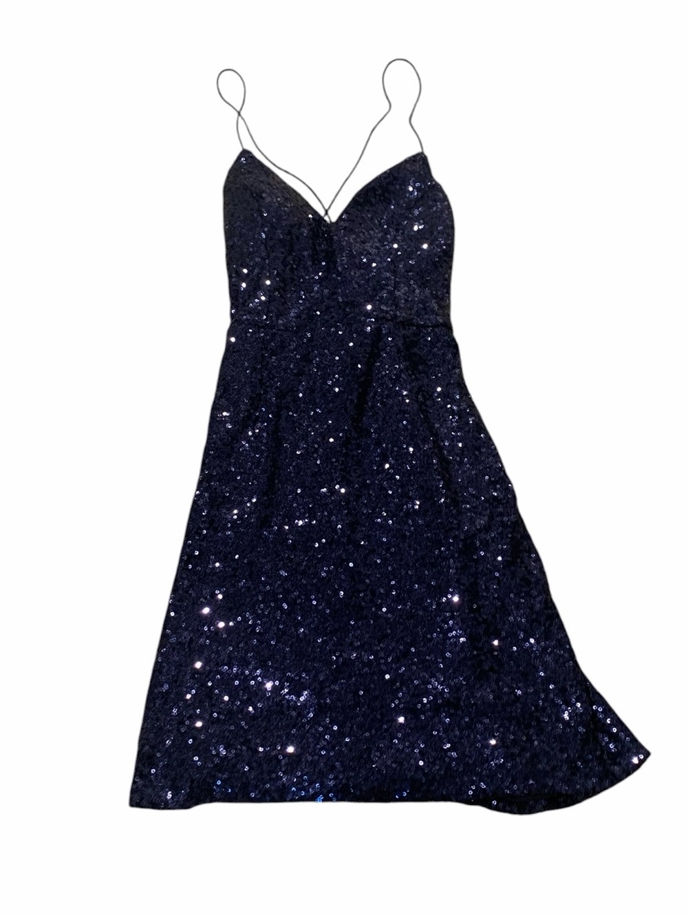 HELLO MOLLY strappy blue sequin dress